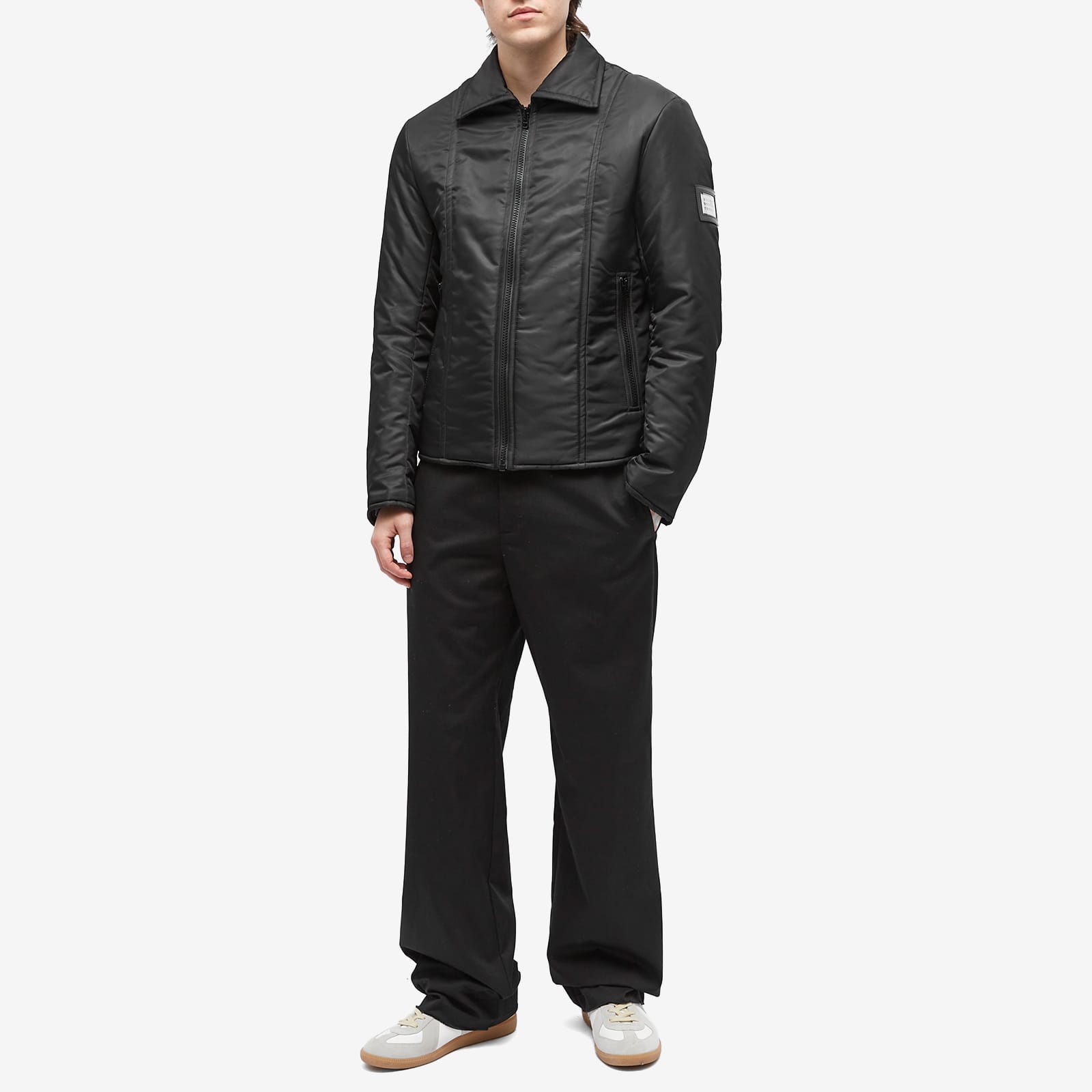 MM6 Maison Margiela Men's Nylon Harrington Jacket Black