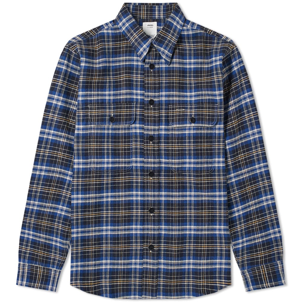 Visvim Handyman Check Shirt Navy | END.