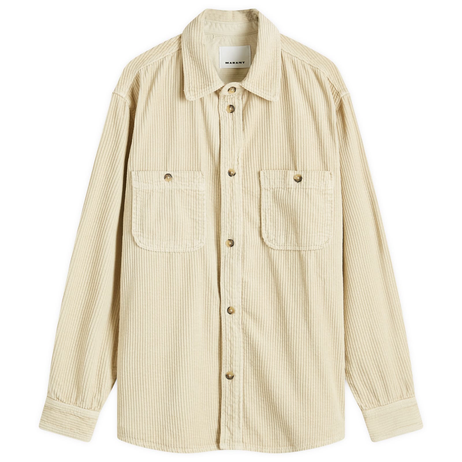 Isabel Marant Men’s Nario Corduroy Overshirt Ecru