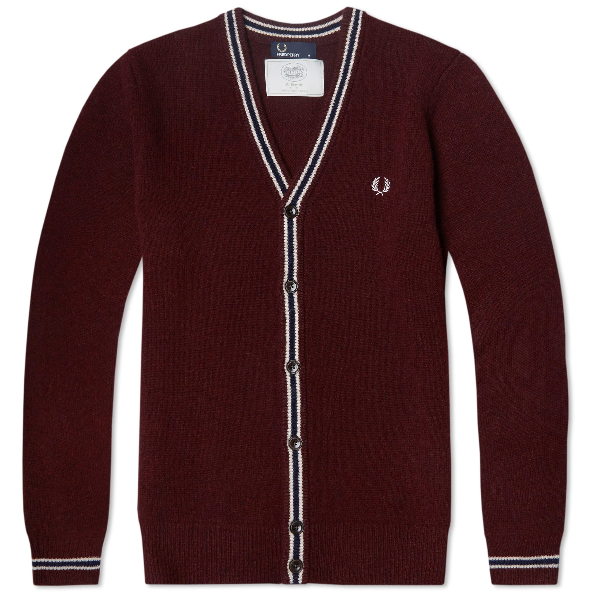 fred perry shawl collar cardigan