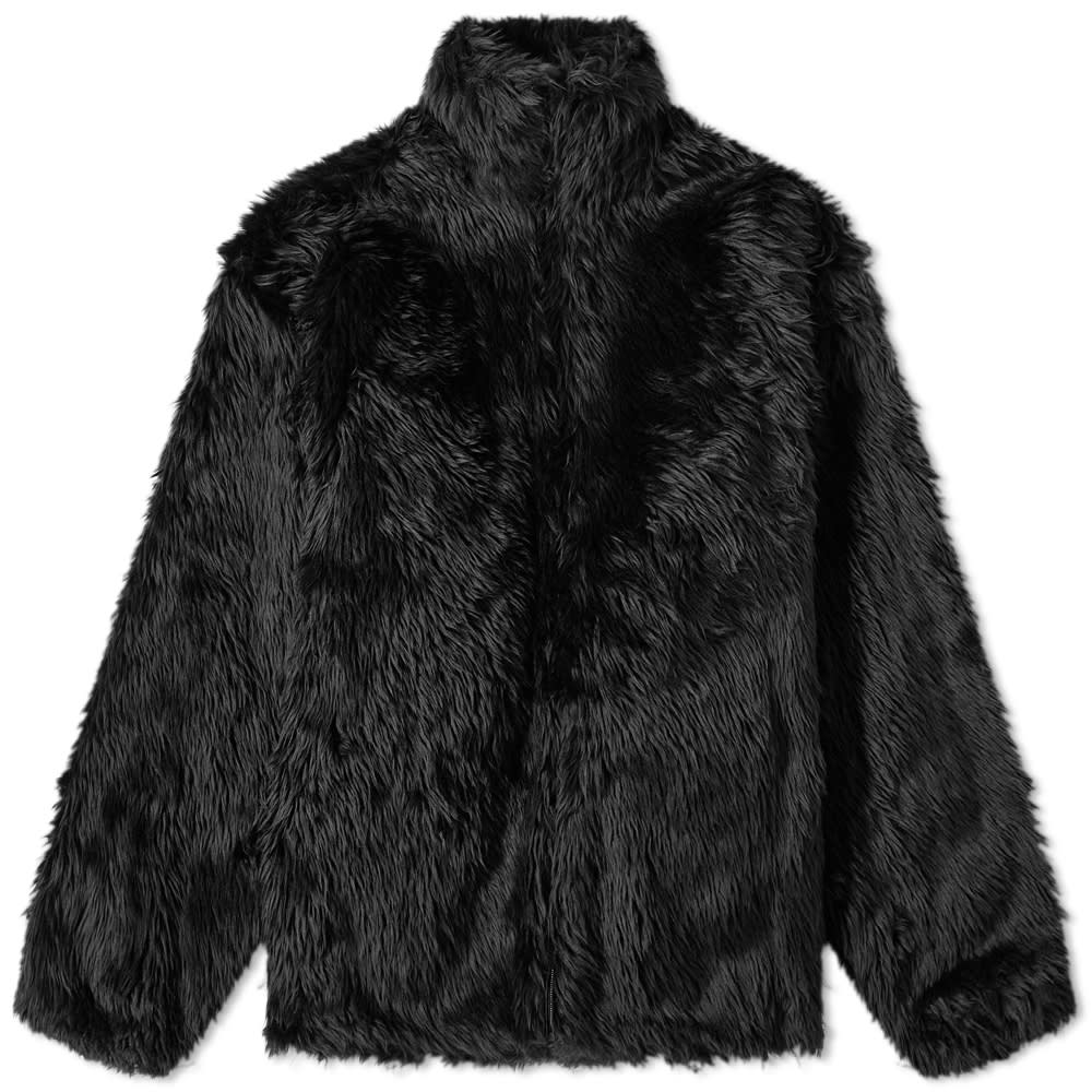 Balenciaga Fake Fur Jacket Black END 