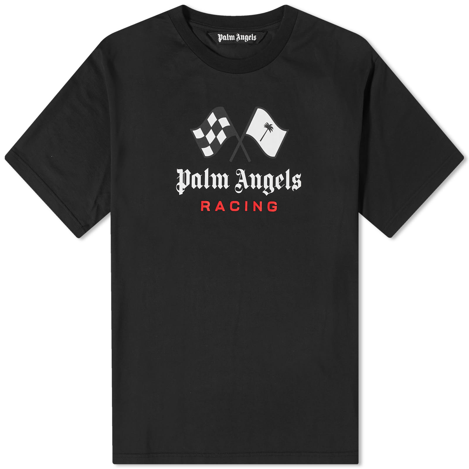Tシャツ・カットソー Palm Angels PMAA089S24JER005 RACING SLIM T-shirt Palm Angels Racing T-Shirt Black | END. (SG)