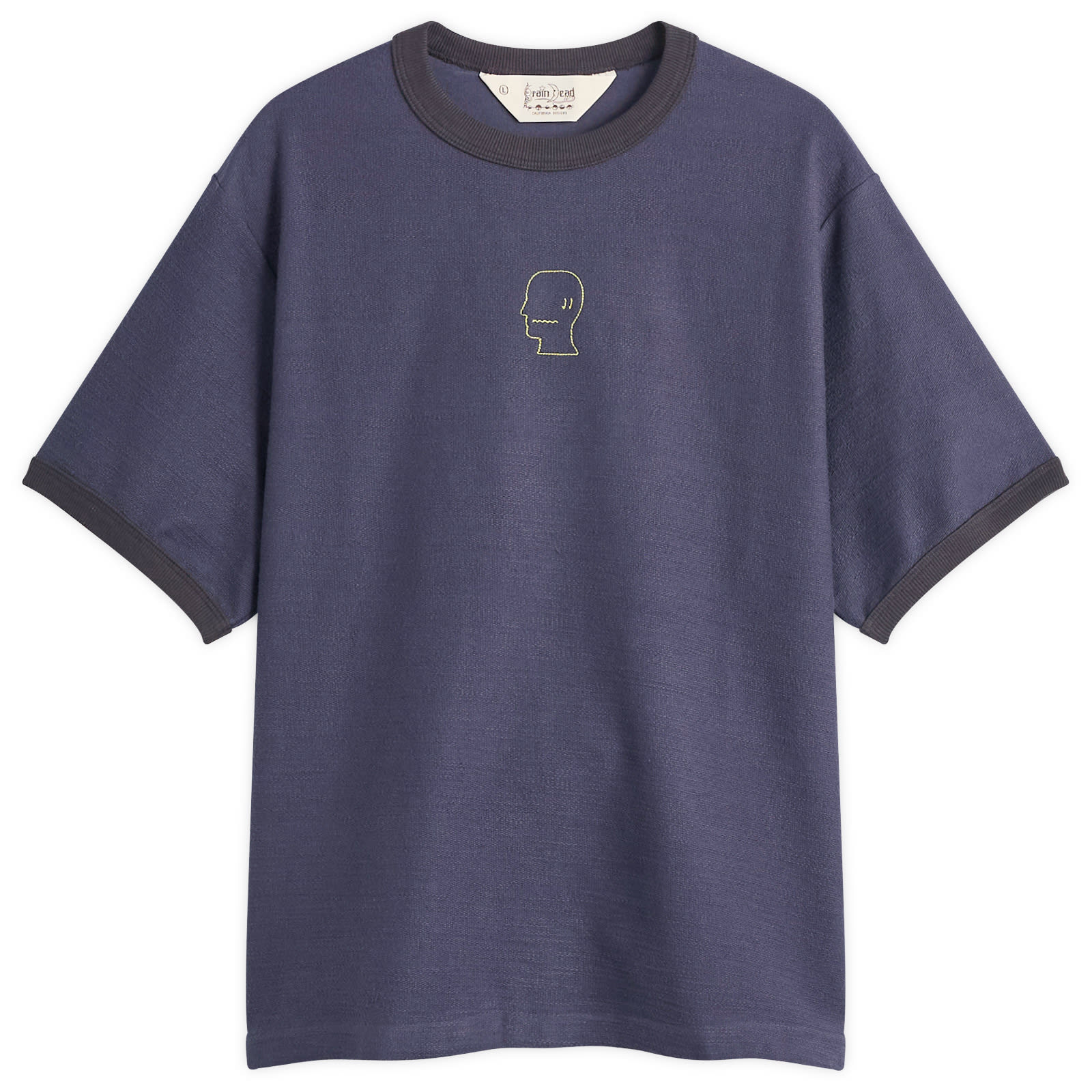 Brain Dead Men’s Slubby Ringer T-Shirt Navy