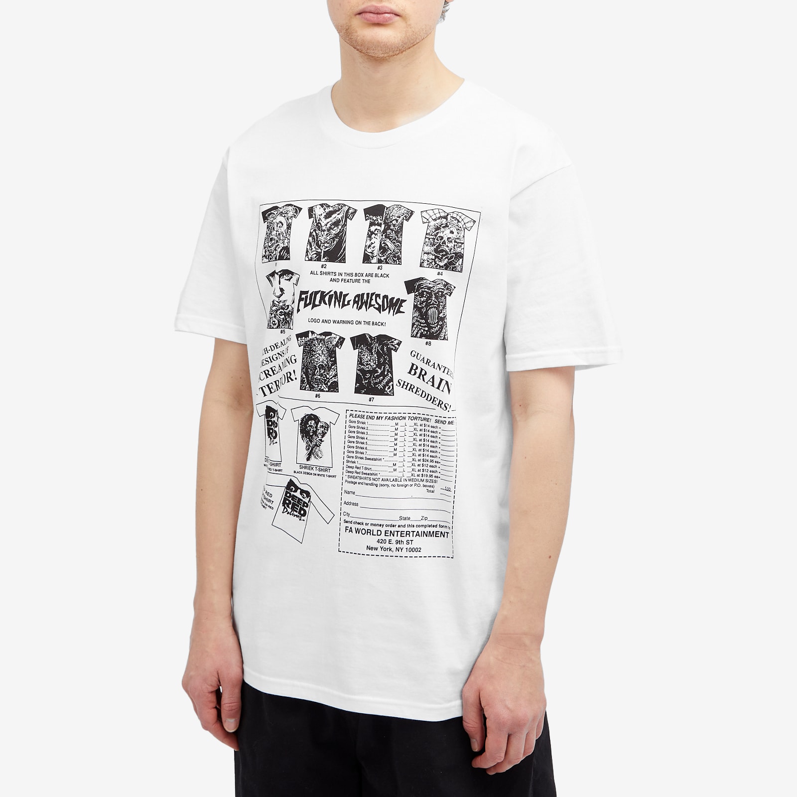 Fucking Awesome Men's Gore Shriek T-Shirt White - Curated