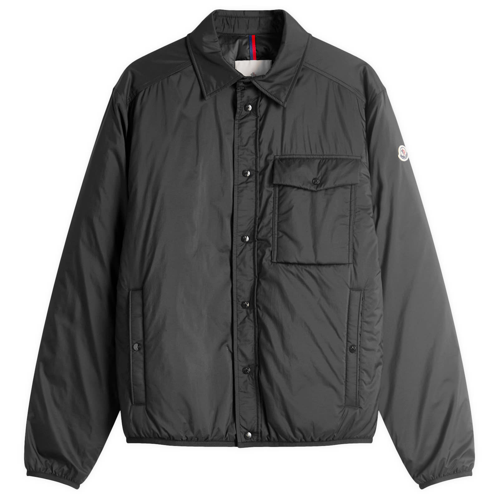 Moncler Mens Recycled Longue Saison Opaque Arpont Shirt Jacket Black