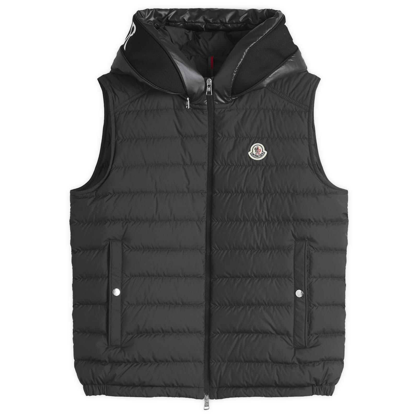 Moncler Mens Recycled Matte Poly Bourget Vest Black