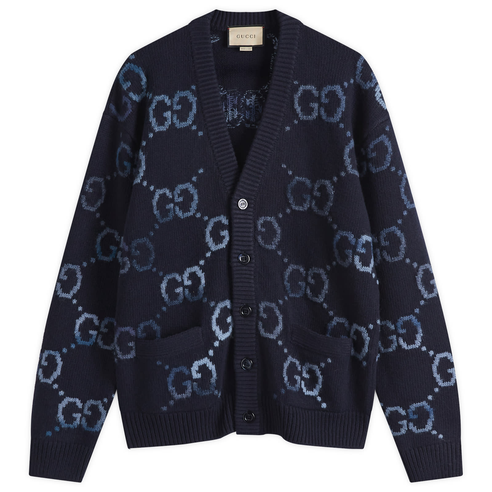 Gucci Jumbo GG Wool Cardigan Navy | END. (US)