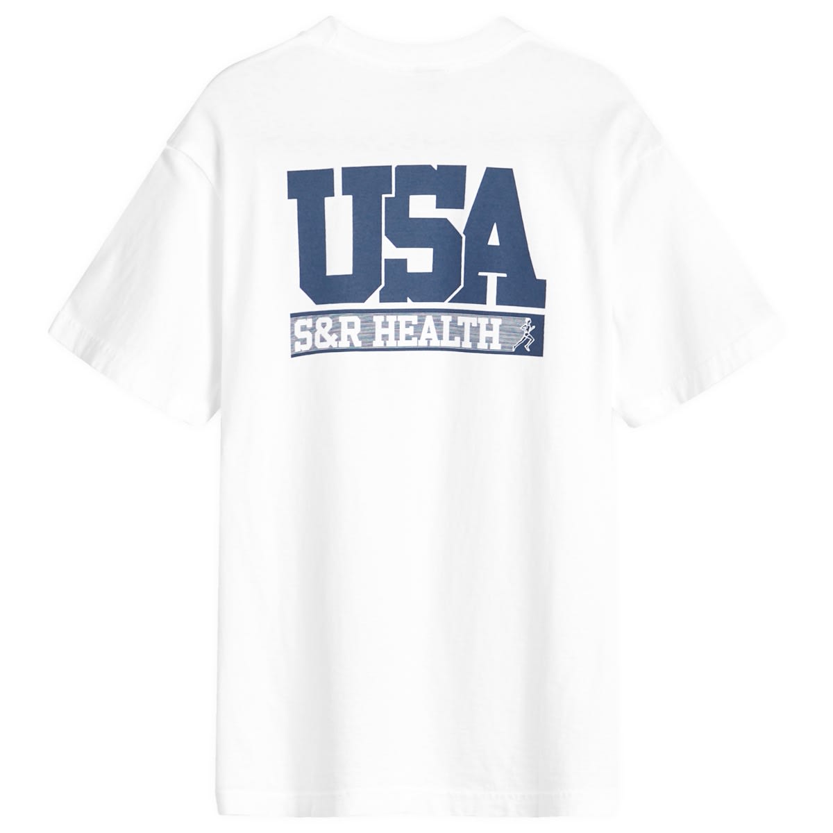★Sporty & Rich★ Team USA Short Sleeve T-Shirt White TS883W Sporty & Rich Team USA T-Shirt White/Navy - Curated Menswear