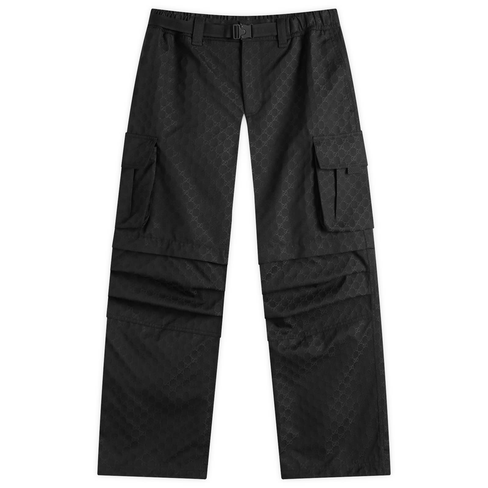 【正規品】GUCCI world wide cargo pants black Gucci Cotton Ripstop GG Military Pants Black | END. (US)