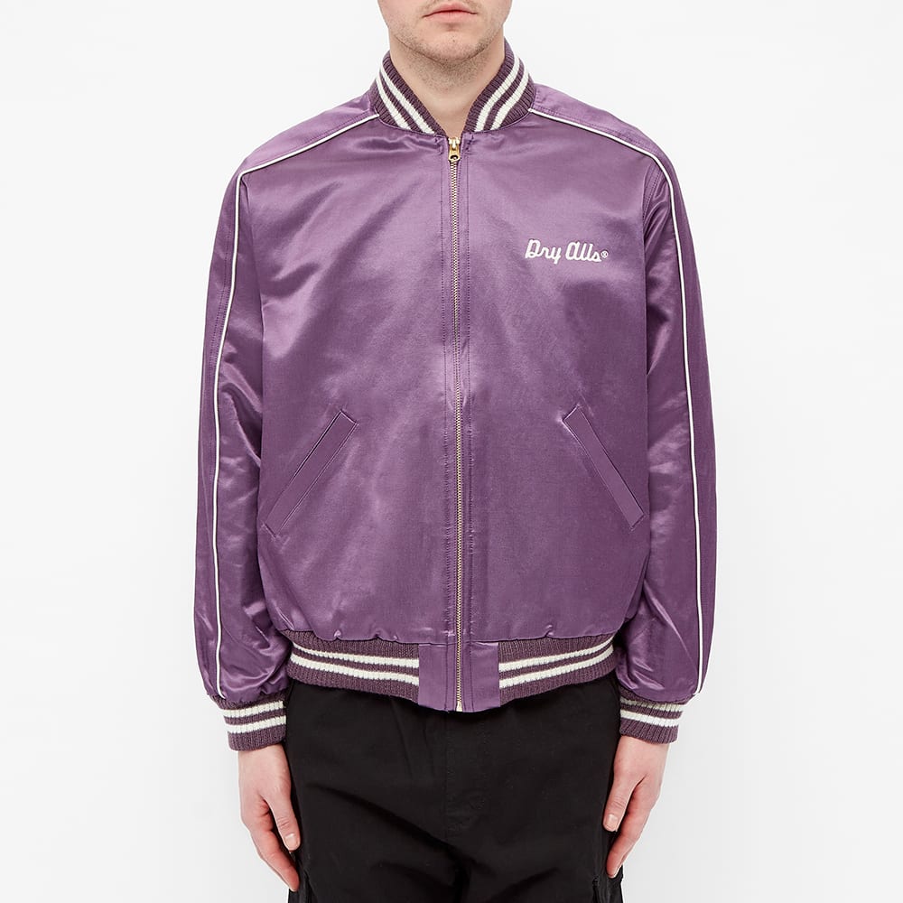Human Made Varsity Satin Jacket Purple END.