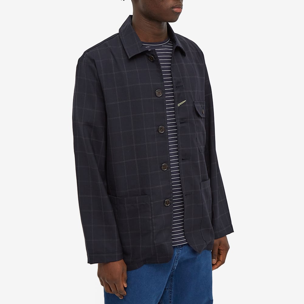 Universal Works Norfolk Fine Wool Bakers Jacket Navy Check END. (UK)