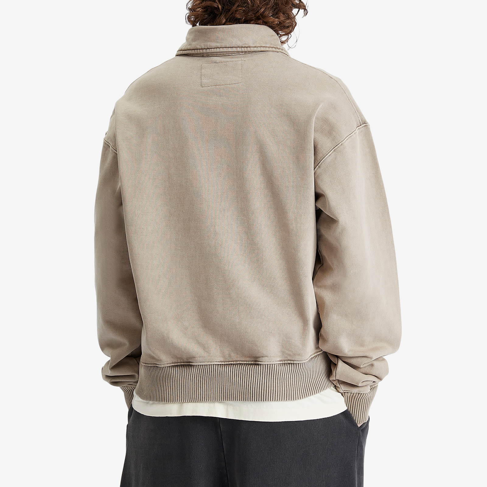 Story mfg. Men's Geo Quarter Zip Pullover Sweat Oak - Curated Menswear