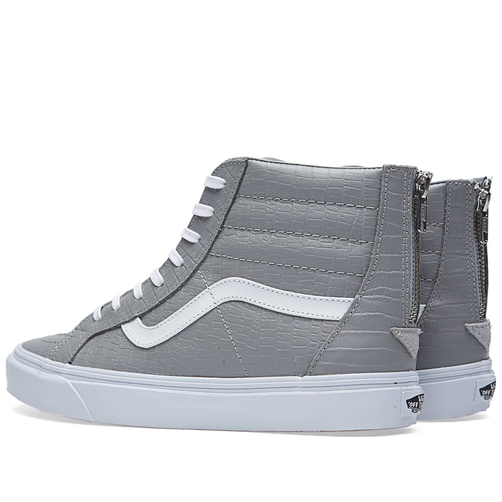 vans sk8 hi grey croc