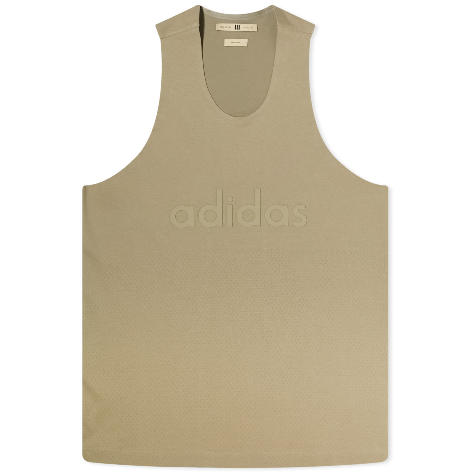 人気のファッションブランド！ Adidas x Fear of God Athletics Performance Tank Top Clay トップス