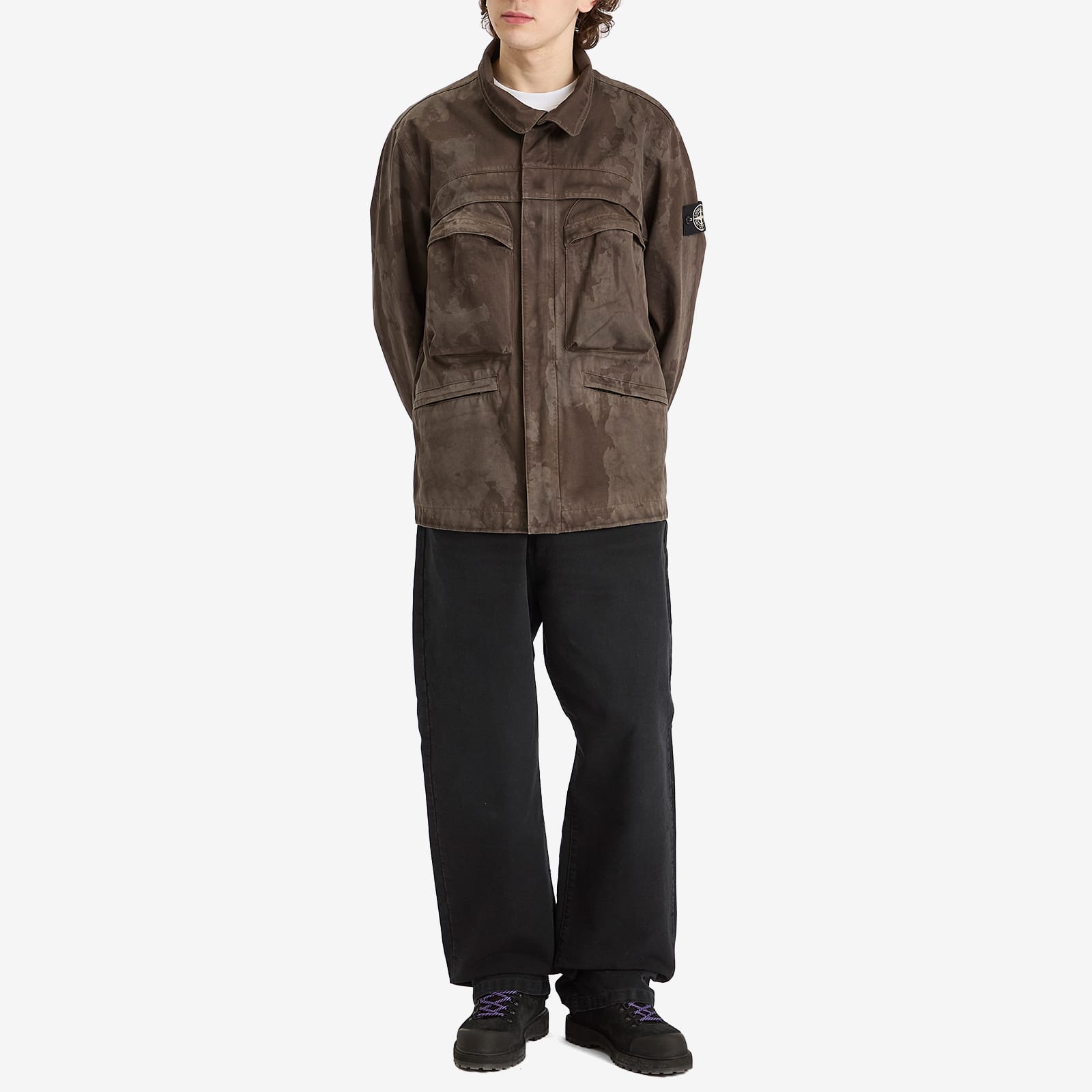 Stone Island Men's Raso Gommato 3L Laser Camo Field Jacket