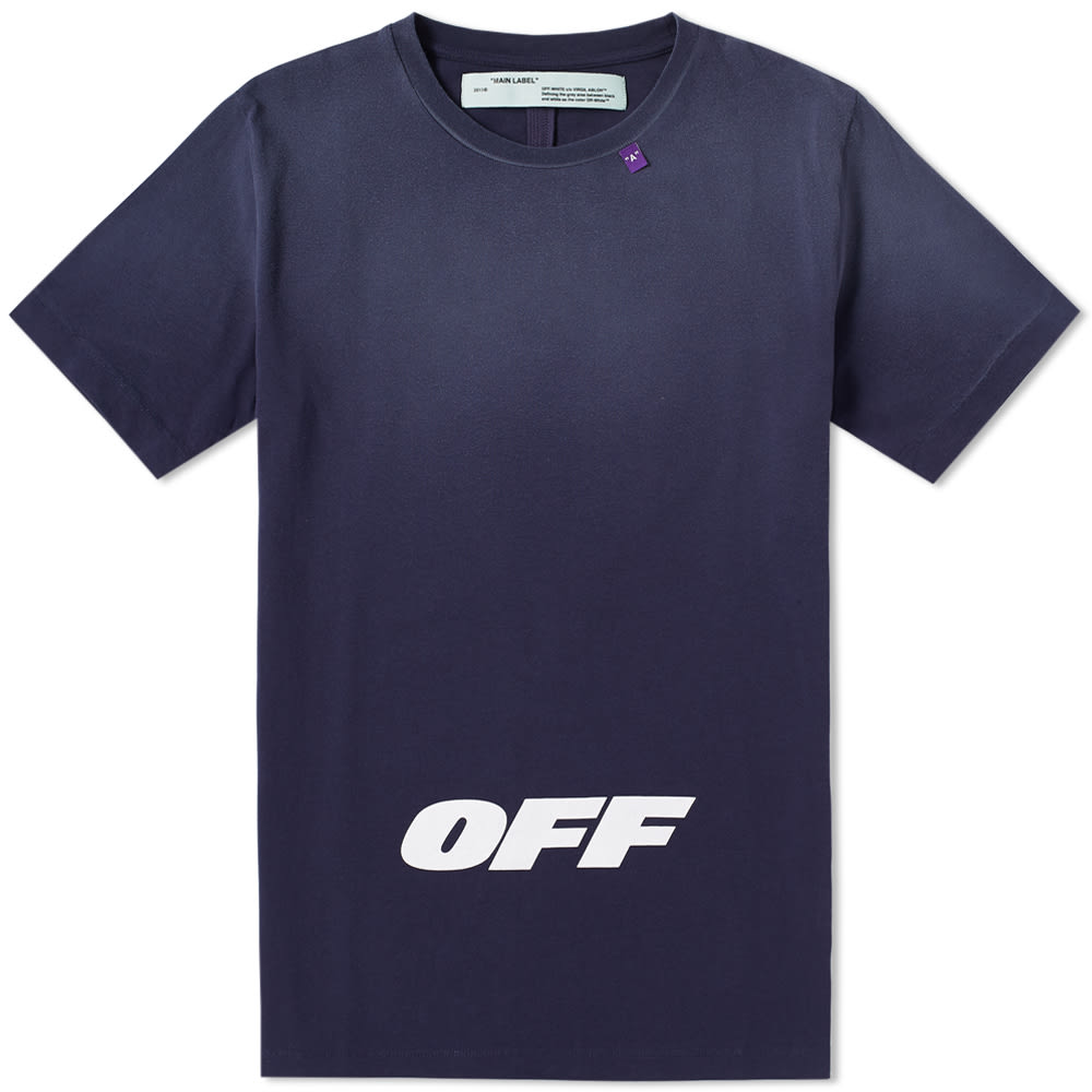 Click to view more detailed imagery on our partner's website Off-White Wing Off Short-Sleeve Cotton Slim Tee In Blue