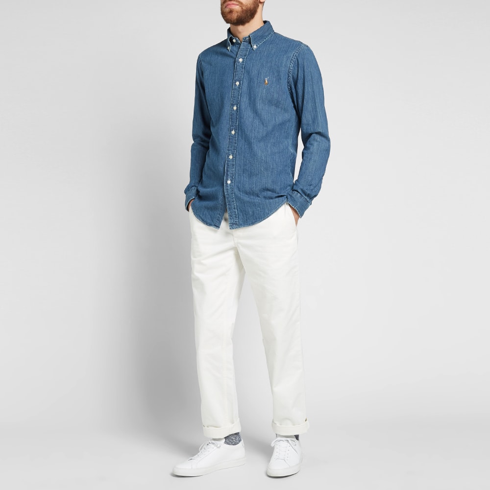 polo ralph lauren slim fit denim shirt