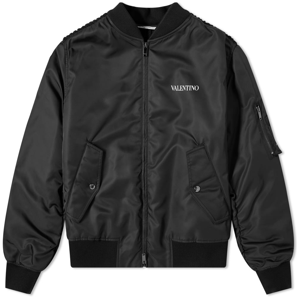 VIP【送料関税込】VALENTINO CHEZ VALENTINO NYLON BOMBERJACKET Valentino Nylon Bomber Jacket Black | END. (US)
