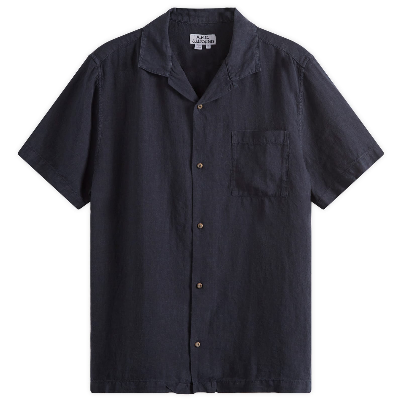 A.P.C. Men's x JJJJound Linen Vacation Shirt Dark Navy - Curated