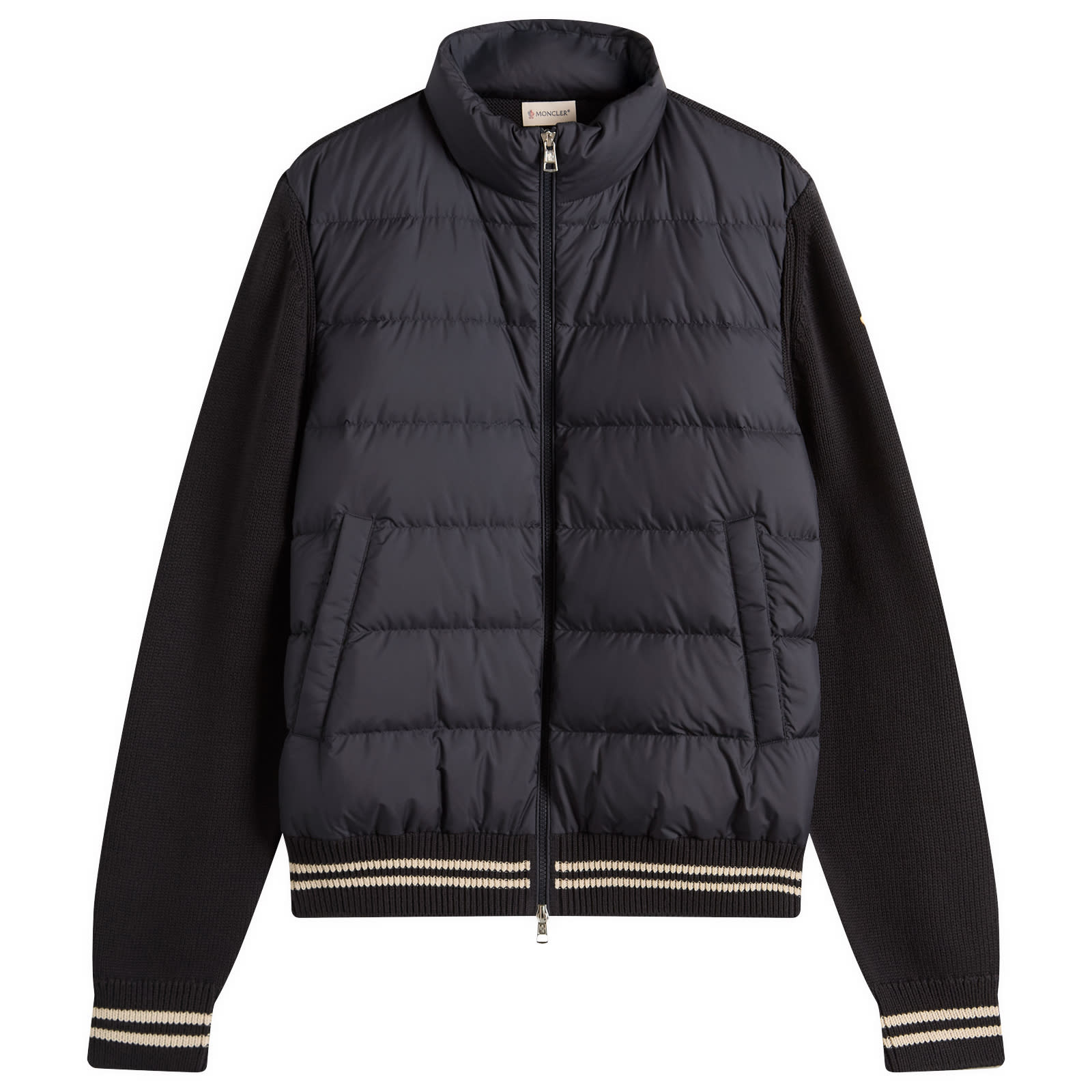 Moncler Men's Navy Hybrid Zip Through Jacket