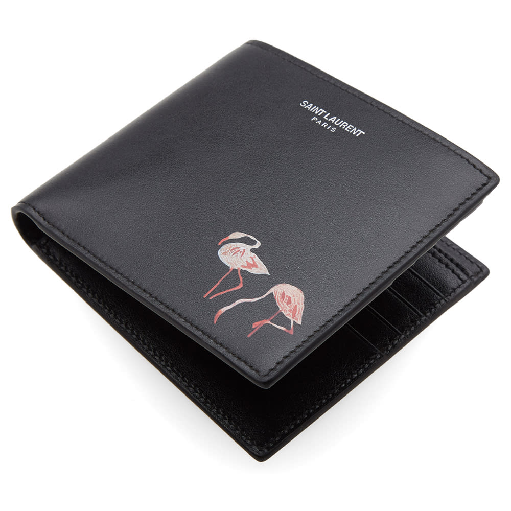 Saint Laurent Flamingo Billfold Wallet Black & Pink END. (US)