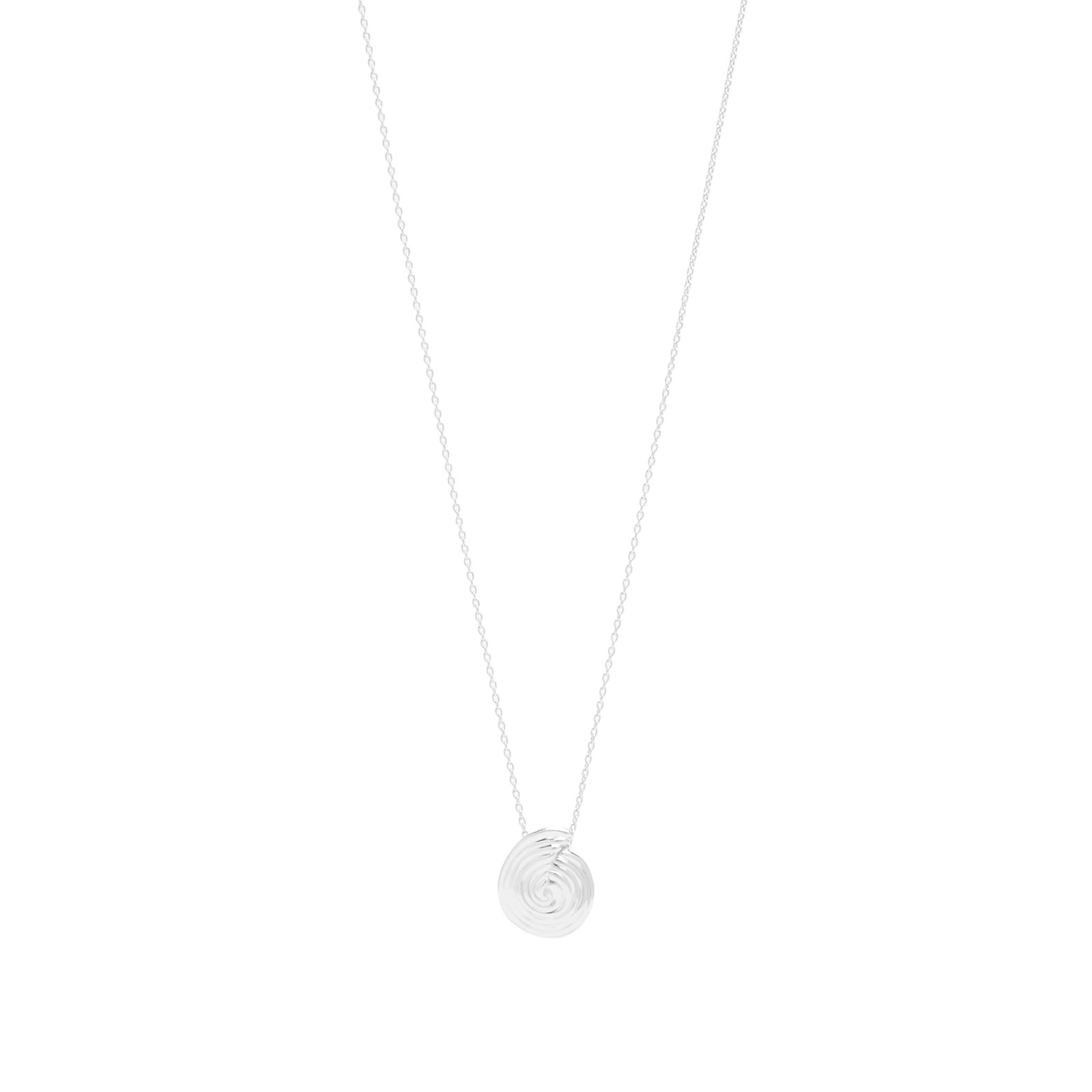 Missoma Women's Silver Spiral Mini Pendant Necklace