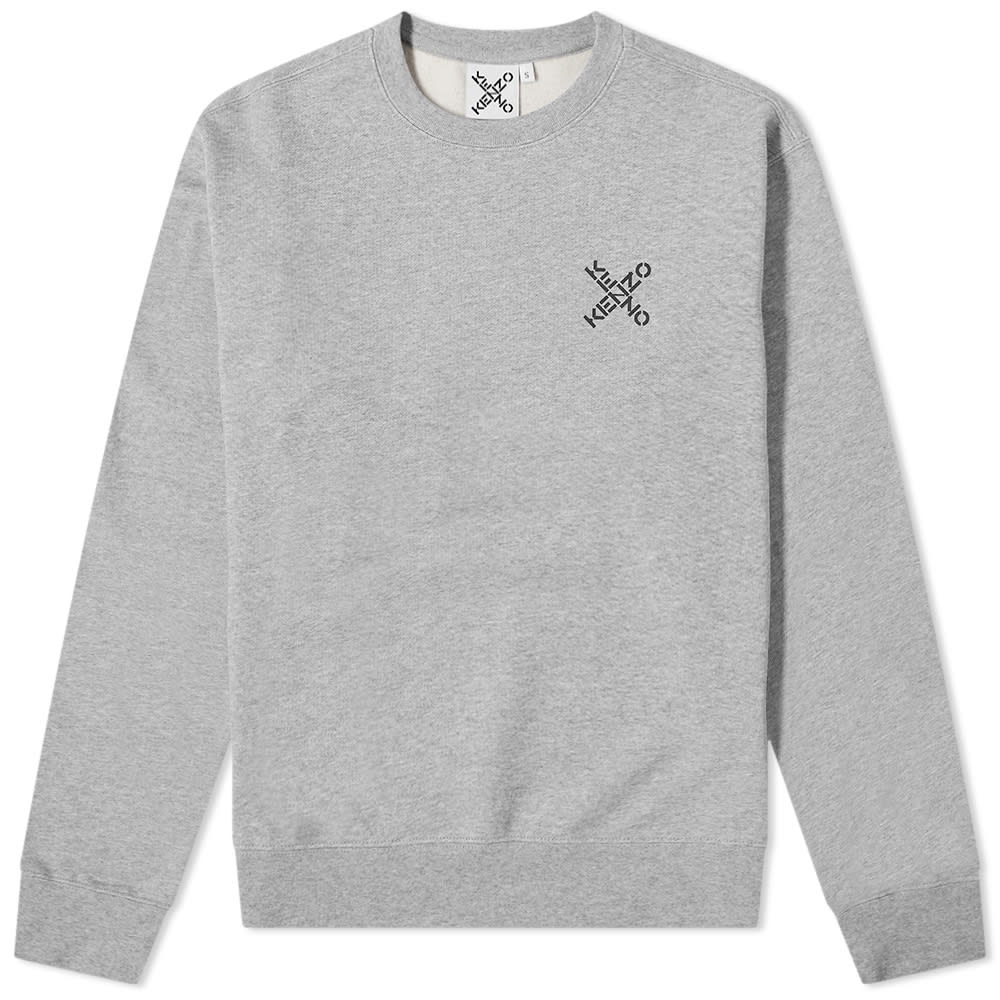 Kenzo Sport X Logo Crew Sweat Pearl 