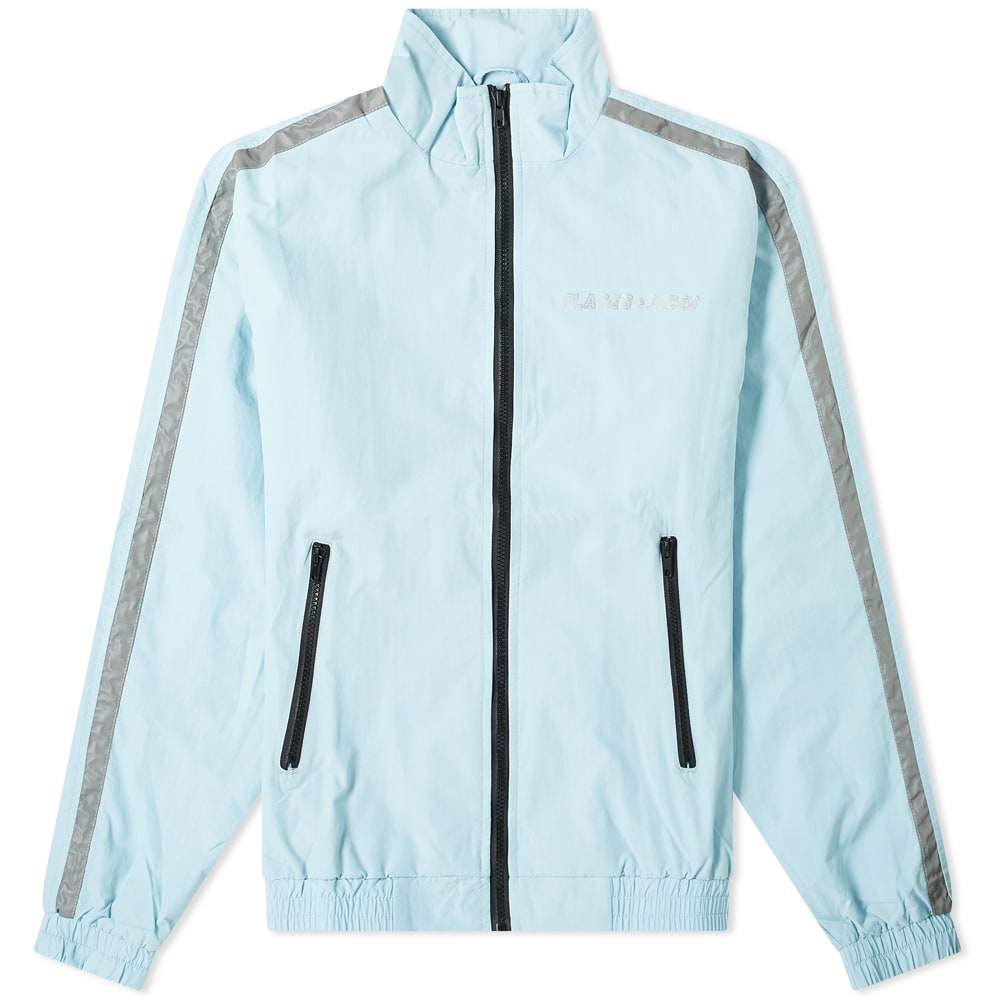 Click to view more detailed imagery on our partner's website Places+faces Reflective Tape Track Jacket In Blue