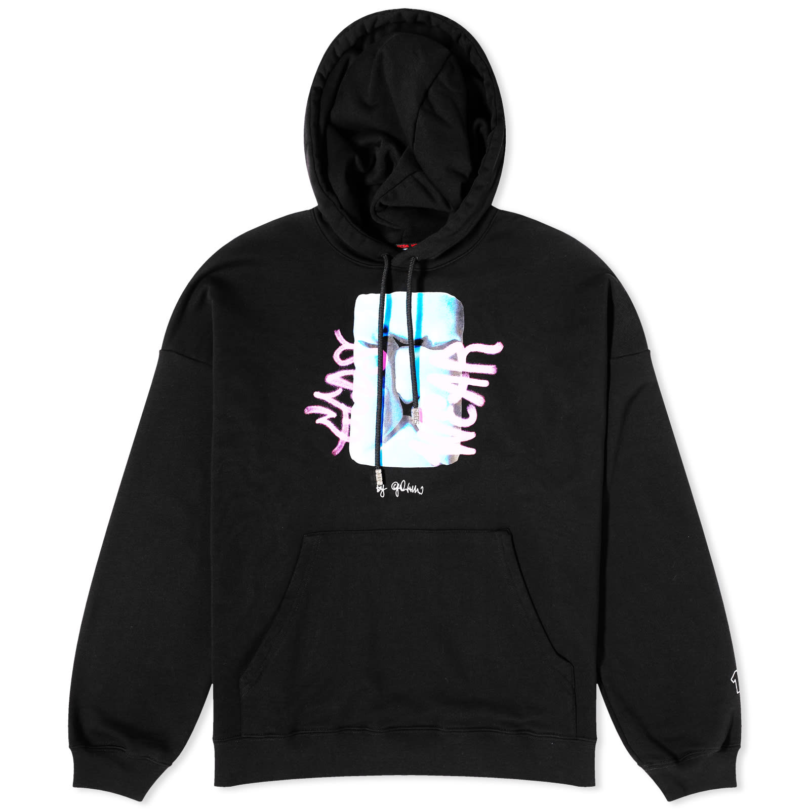 GCDS G Graffiti Hoodie Black END. (UK)