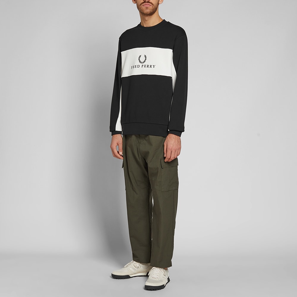 Fred Perry Panel Piped Sweat Black | END. (US)