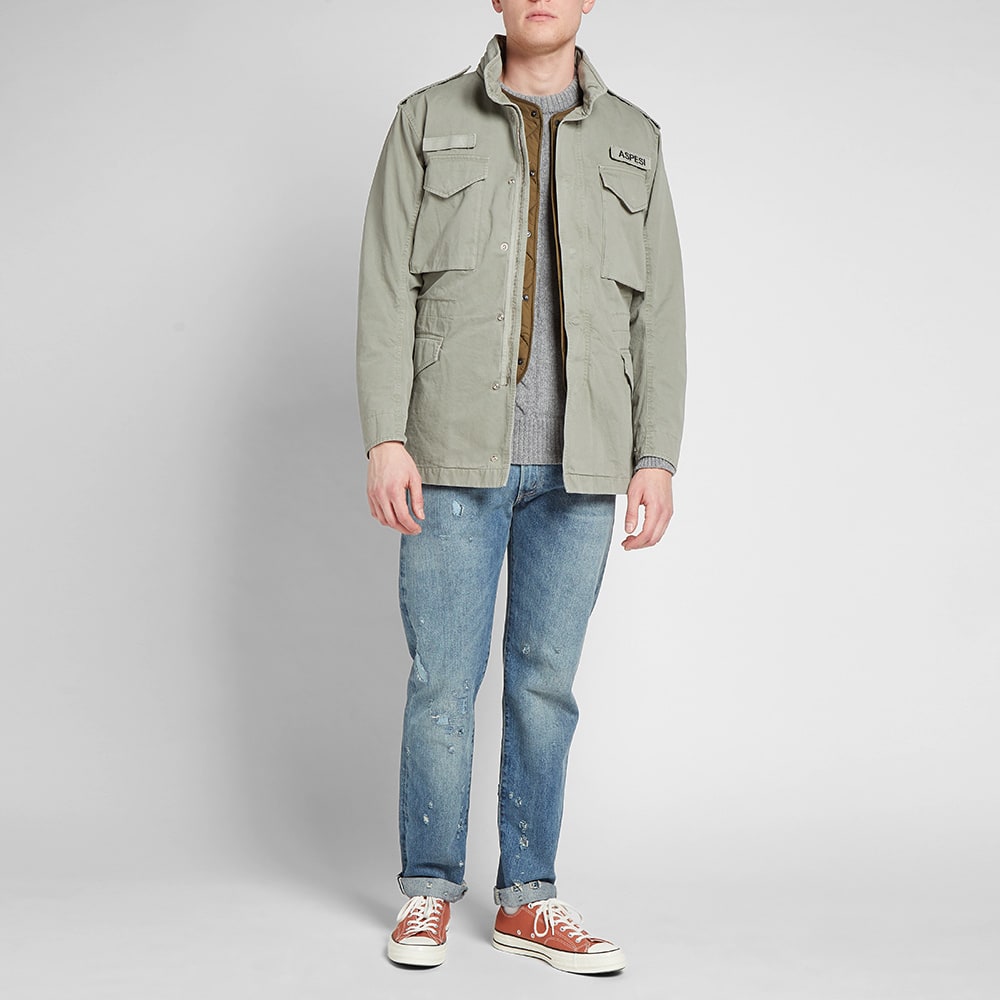 Aspesi M65 Logo Military Field Jacket Stone Military END. (IT)