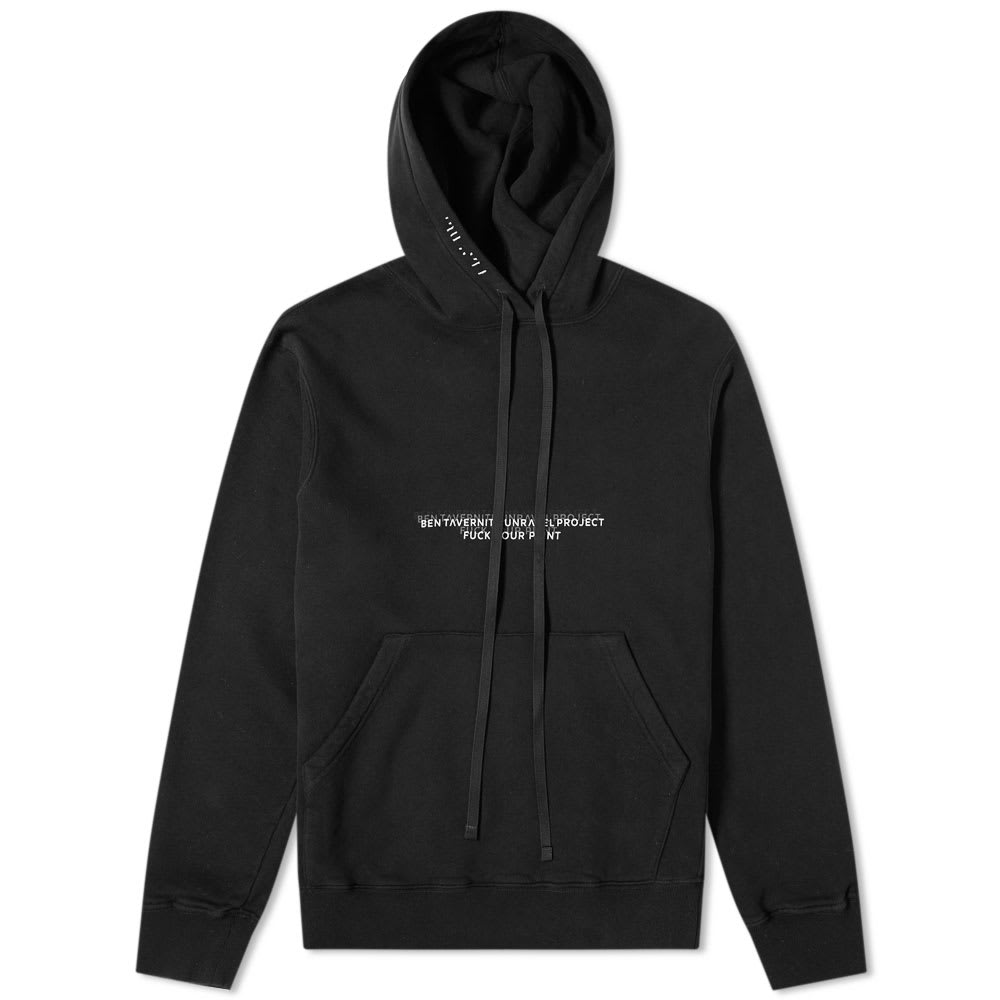 Aiming to disrupt the industry by abandoning all commercial compromise, Unravel Project adds a touch of defiance to its latest hoody. Wearing its subversive nature proudly in text form across its chest, the Italian-made popover is cut from black fleeceback jersey, while a unique panelled construction and a trio of branding join elongated drawstrings and an asymmetric pouch pocket to complete the altered streetwear aesthetic.100% CottonFleeceback JerseyDrawstring HoodPouch PocketEmbroidered & Printed BrandingWoven Brand PatchMade in Italy