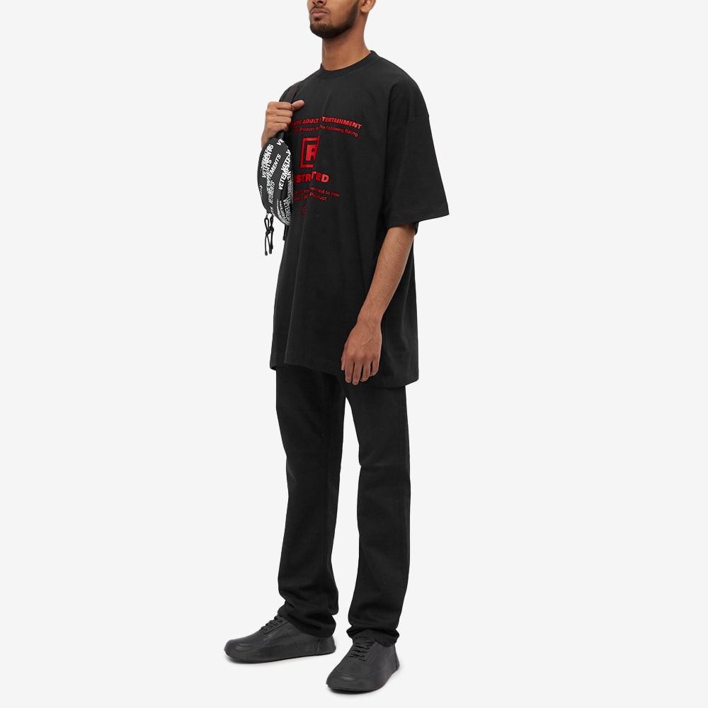 VETEMENTS Oversized 18+ Restricted Tee Black | END.