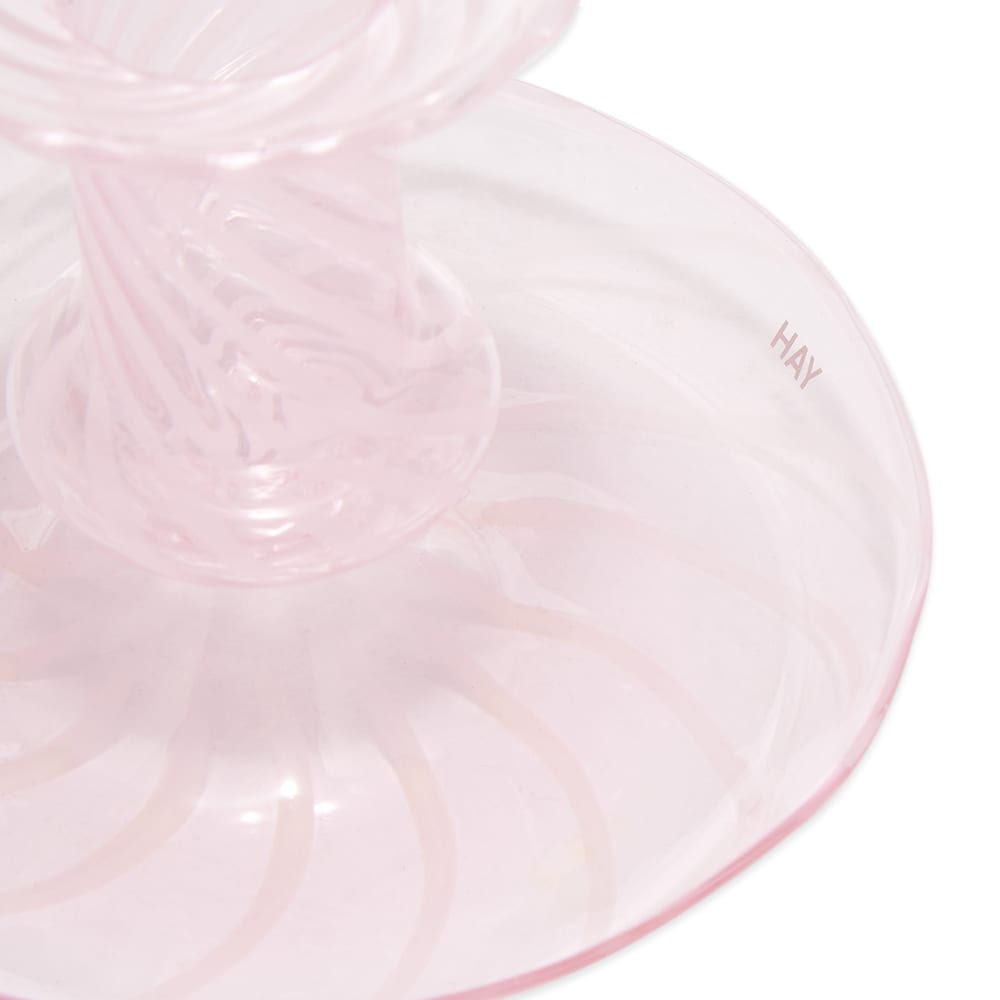 HAY Flare Stripe Candle Holder Pink & White END. (AU)