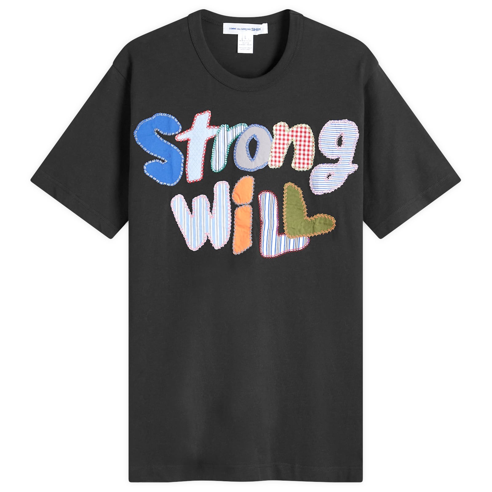 ★COMME des GARCONS SHIRT★ Strong Will Patchwork T-Shirt Comme des Garçons SHIRT Strong Will Patchwork T-Shirt Grey