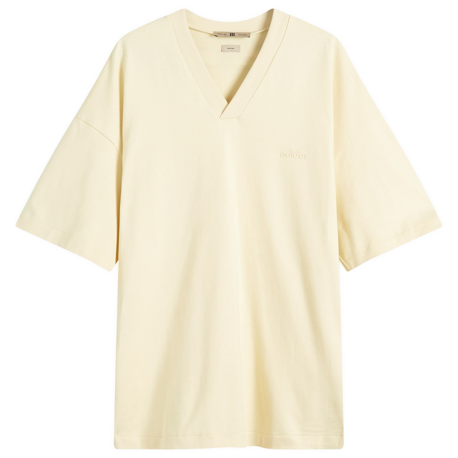 Adidas x Fear Of God Athletics V-Neck T-Shirt Pale Yellow 