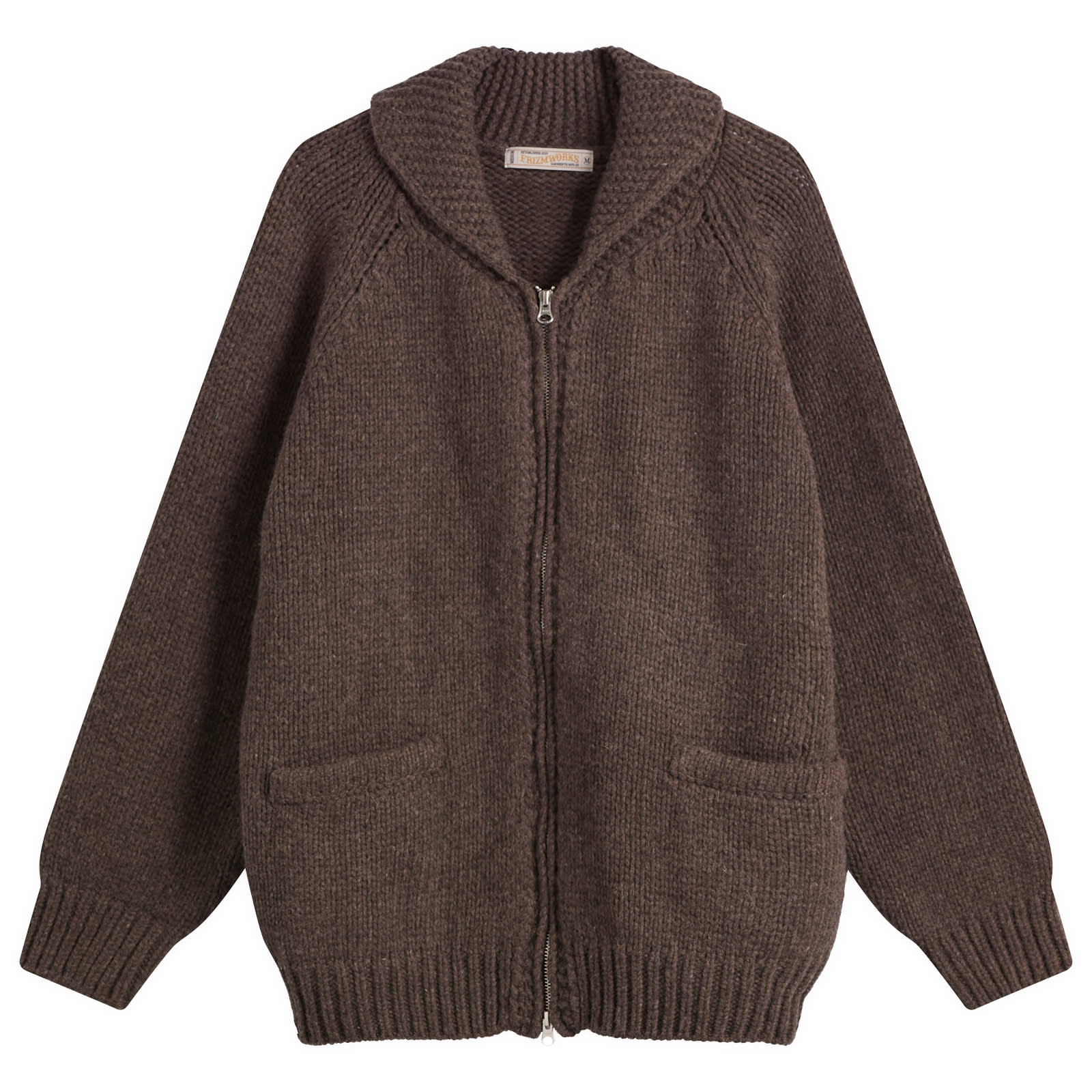 【未使用】MASU ZIP-UPTWINKLECOWICHAN CARDIGAN Frizmworks Heavy Cowichan Zipup Cardigan | Black | Canoe Club