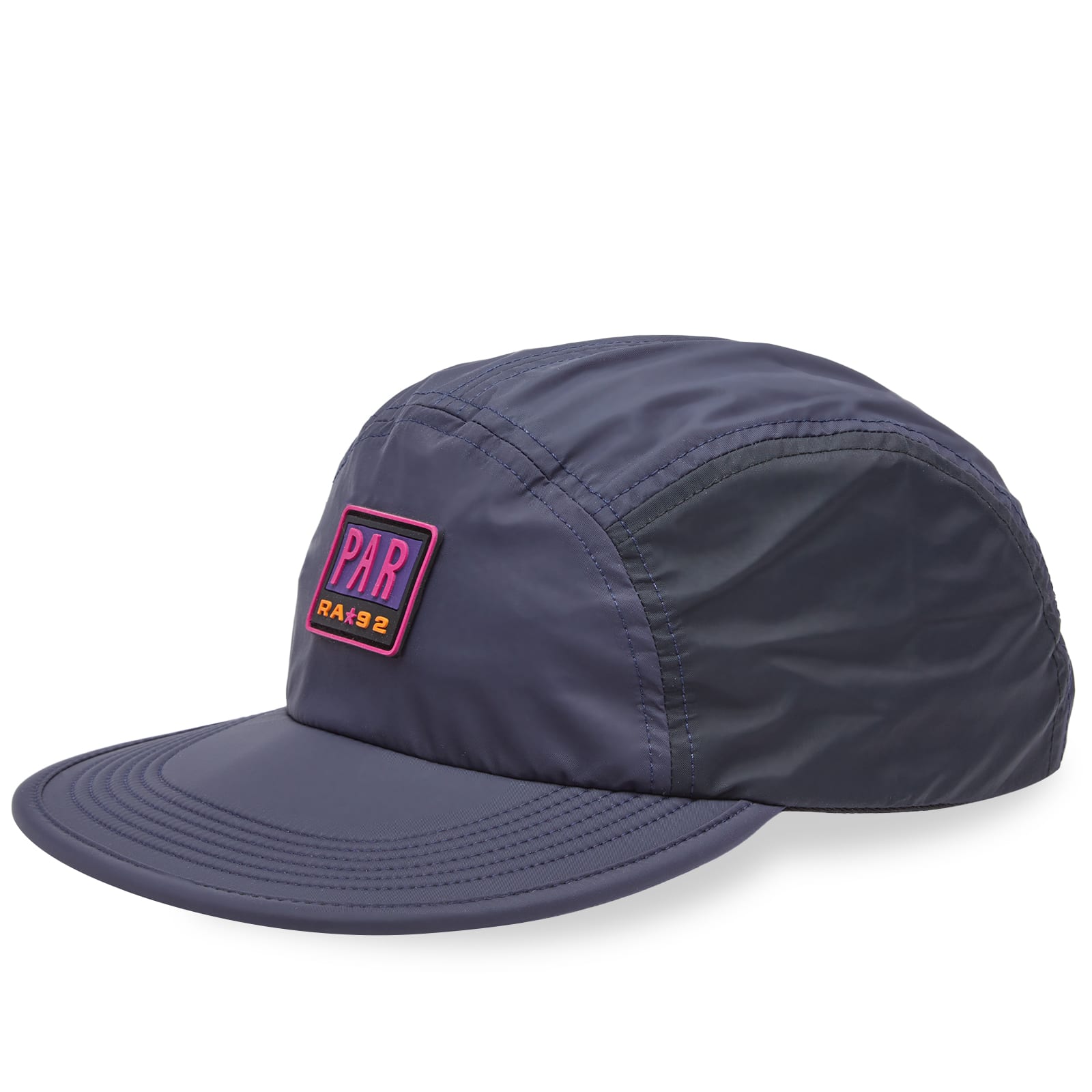 by Parra Signature Logo Washed Panel Hat Charcoal Grey