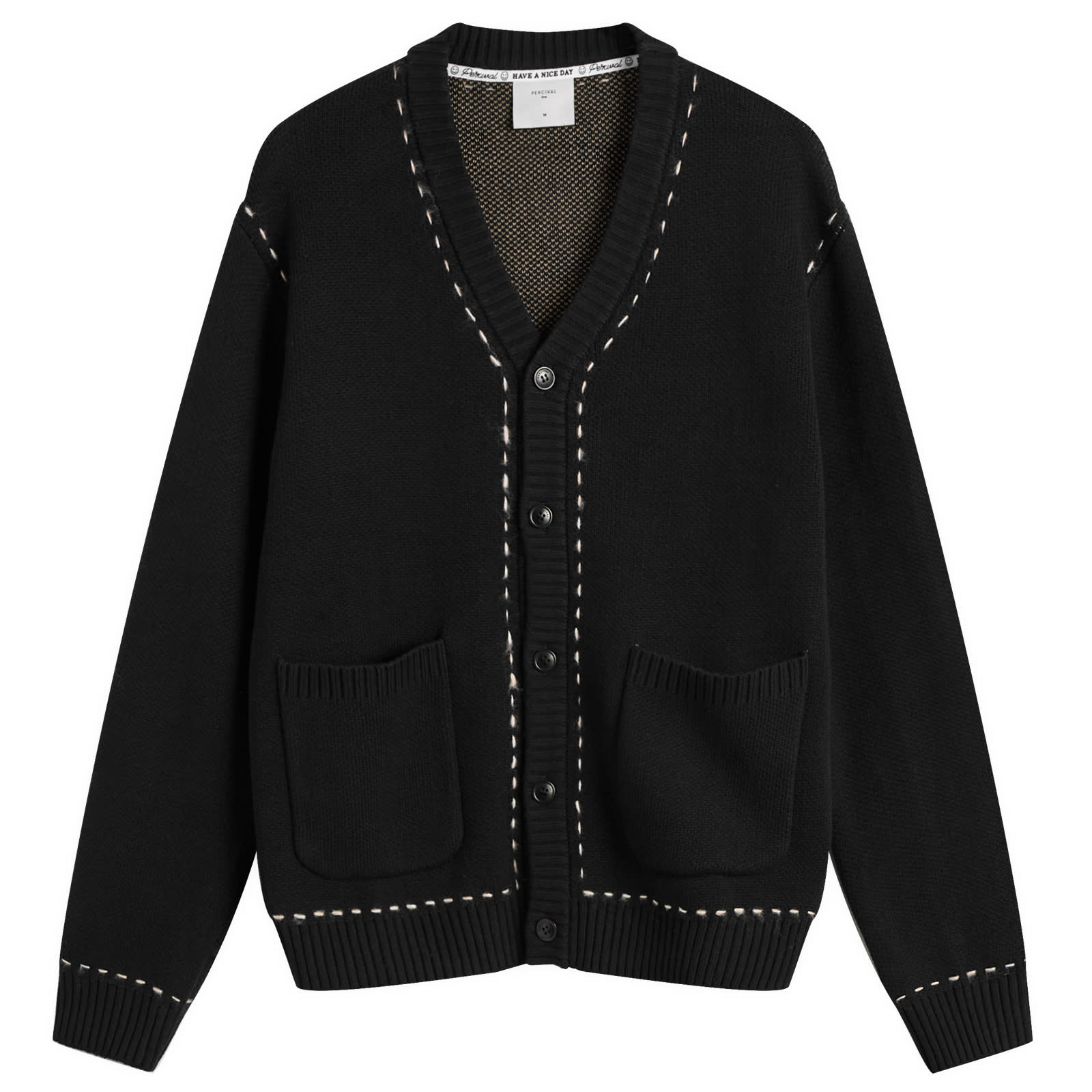 Percival Men’s Module Boxy Cardigan Black