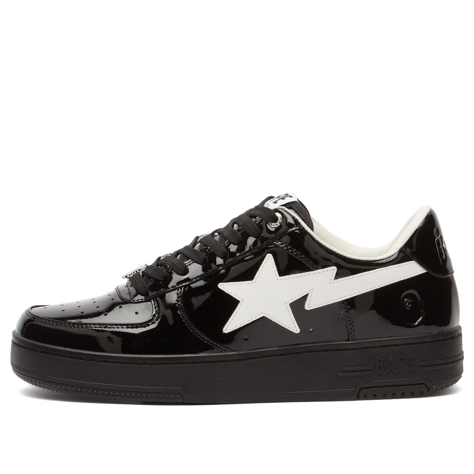 A Bathing Ape Men's Skull Sta #2 Sneaker Black - Curated Menswear