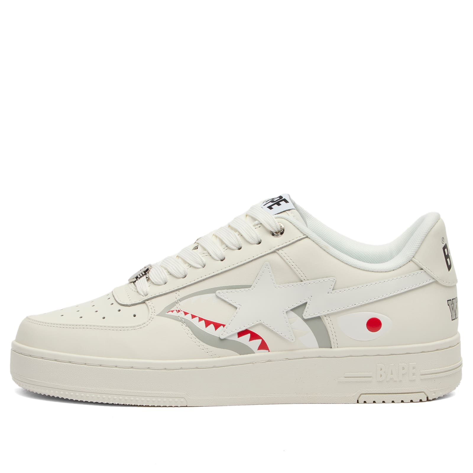 A Bathing Ape Men's Bape Sta Shark #2 M2 Sneakers White - 001FWL801302M-WHT