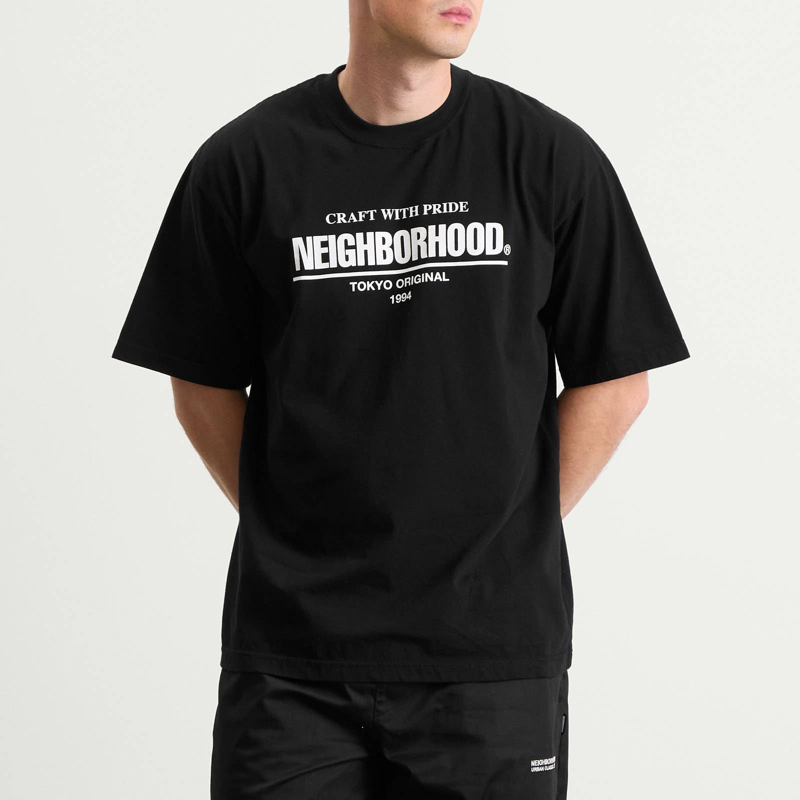 Neighborhood Men's SS-1 Classic Logo T-Shirt Black - Curated Menswear
