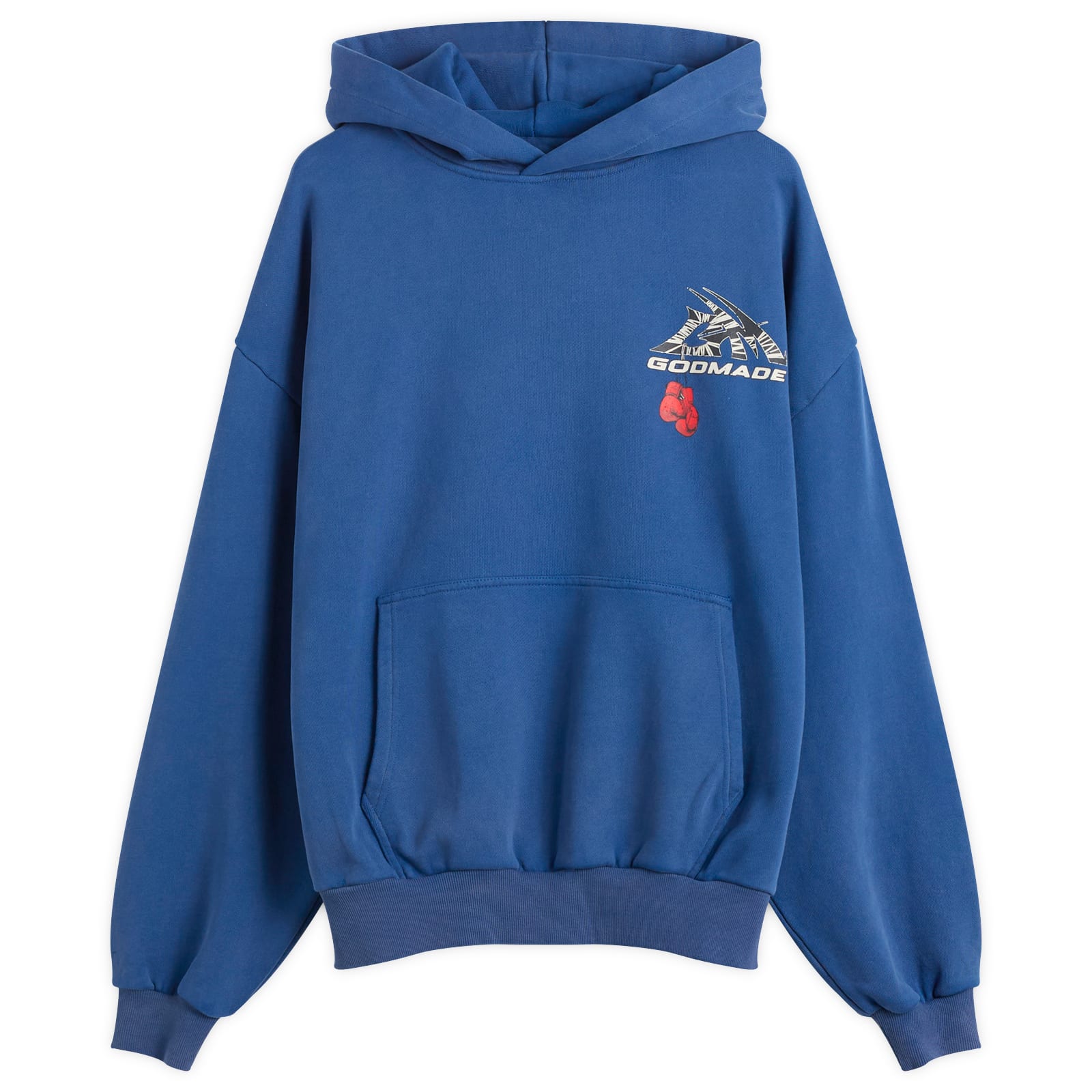 God Made Men’s GM Logo Wrapped Hoodie Washed Blue