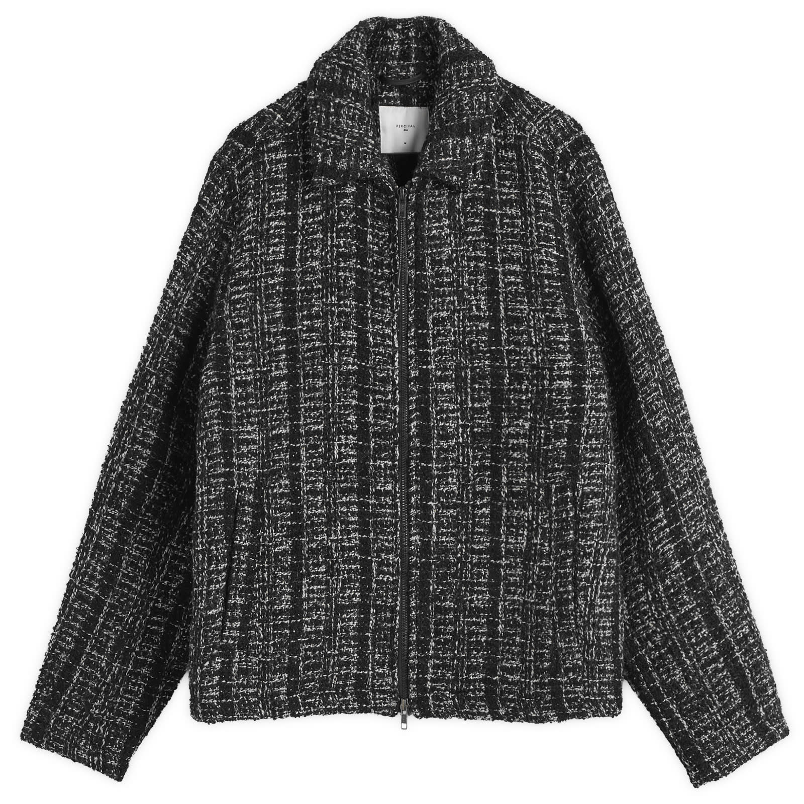 Percival — Percival Men's Ingelo Zip Wool Boxy Jacket in Black, Size Large
