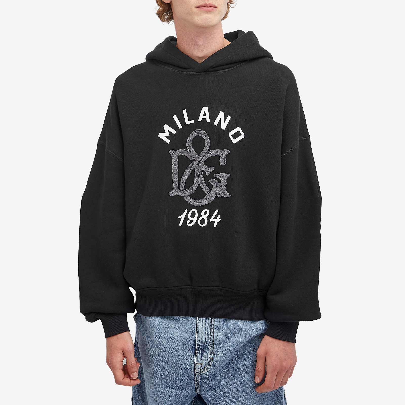 【送関込】Dolce & Gabbana Milano 1984 Print Hoodie Dolce & Gabbana Men's Milano 1984 Print Hoodie Black