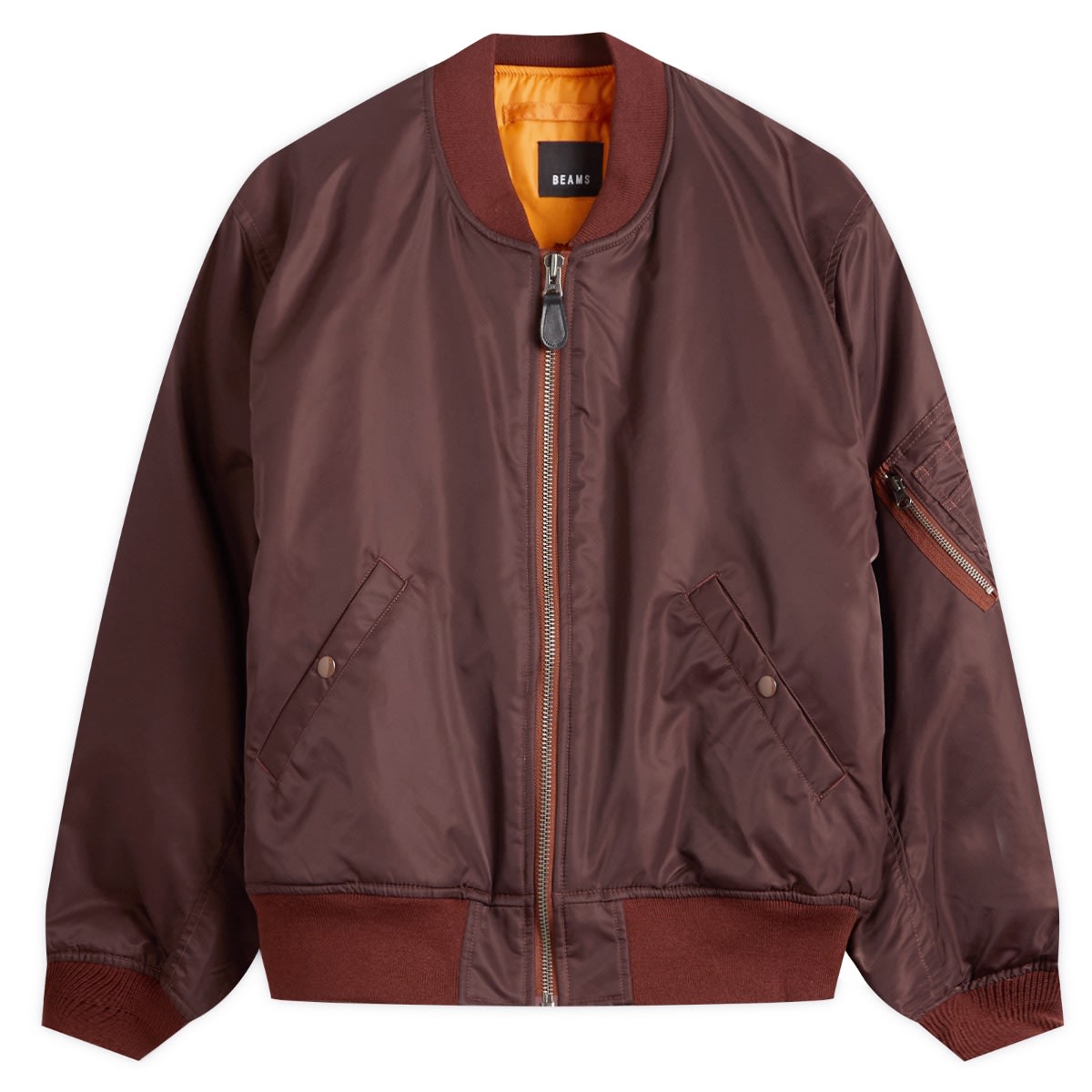 BEAMS Men’s MA1 Jacket Brown