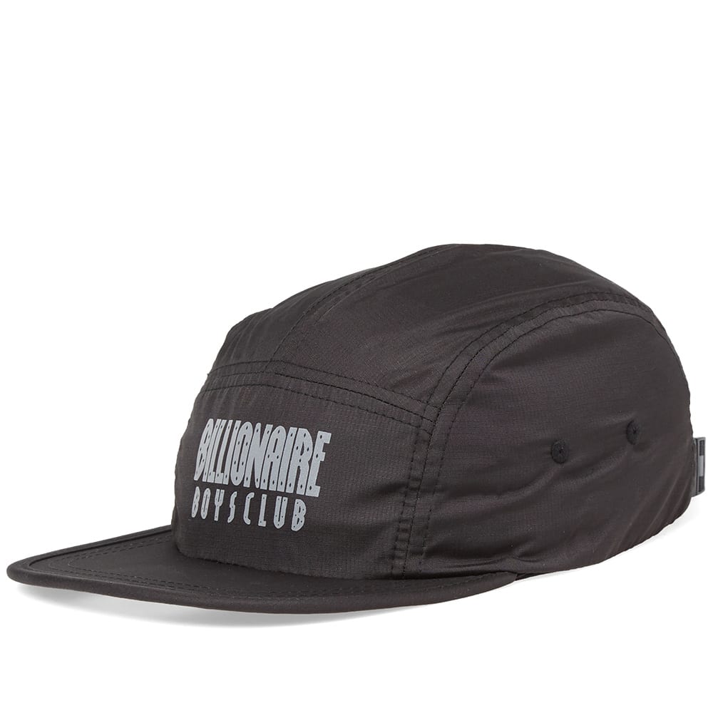 An accessory that taps into their streetwear style, this 5 panel cap from Billionaire Boys Club is consistent with the logo heavy style of their tees, hoodies and sweats. Boasting a reflective finish to the crown, this seasonal cap takes subtle hints from their aerospace AW17 collection.

100% Polyester
5 Panel Design
Reflective Print
Adjustable Strap