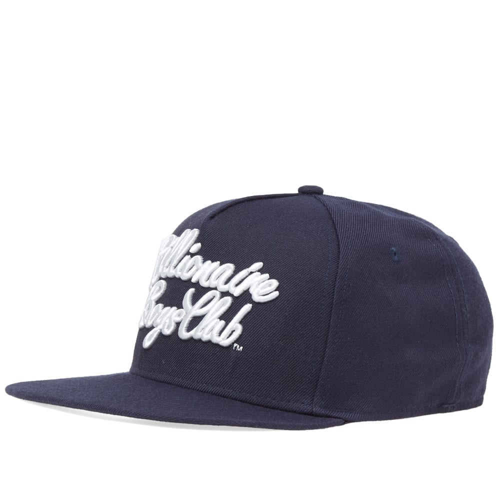 Renowned for graphic-emblazoned streetwear, Japanese outfit Billionaire Boys Club deliver a variety of bold branding to wardrobe essentials. The script logo snapback sees the brand's distinctive logo embroidered to a classic six panel cap, styled with a reinforced peak and a plastic snapback closure.

Wool Blend
Tonal Embroidered Script Logo
Reinforced Stitch Peak
Plastic Snapback