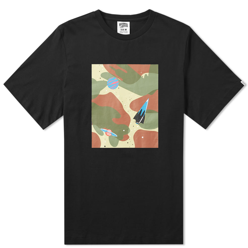 Between Japanese streetwear designer Nigo and music mogul Pharrell Williams, it’s no surprise their creative collaboration the Billionaire Boys Club has been such a success. Constructed from cotton, the tile tee plays host to a playful space camo block print to its chest and signature BBC logo at the reverse.

100% Cotton
Crewneck
Space Camo Print
Ribbed Crewneck
Typographic Logo to Reverse
Woven Logo Tab to Cuff
