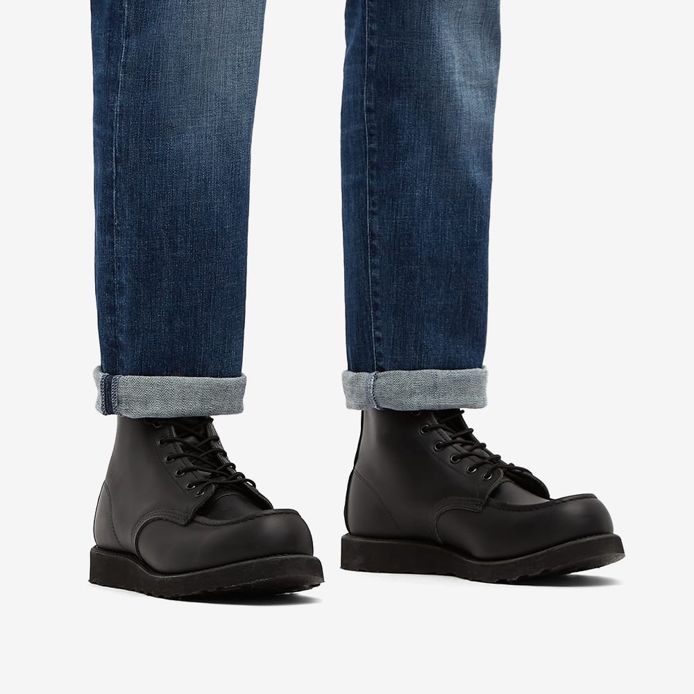 red wing all black moc toe